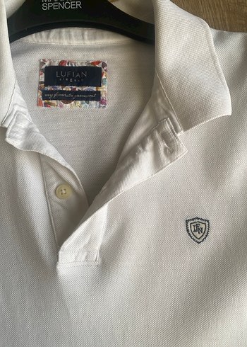 Lufian Beyaz Pamuklu Erkek Polo Tişört