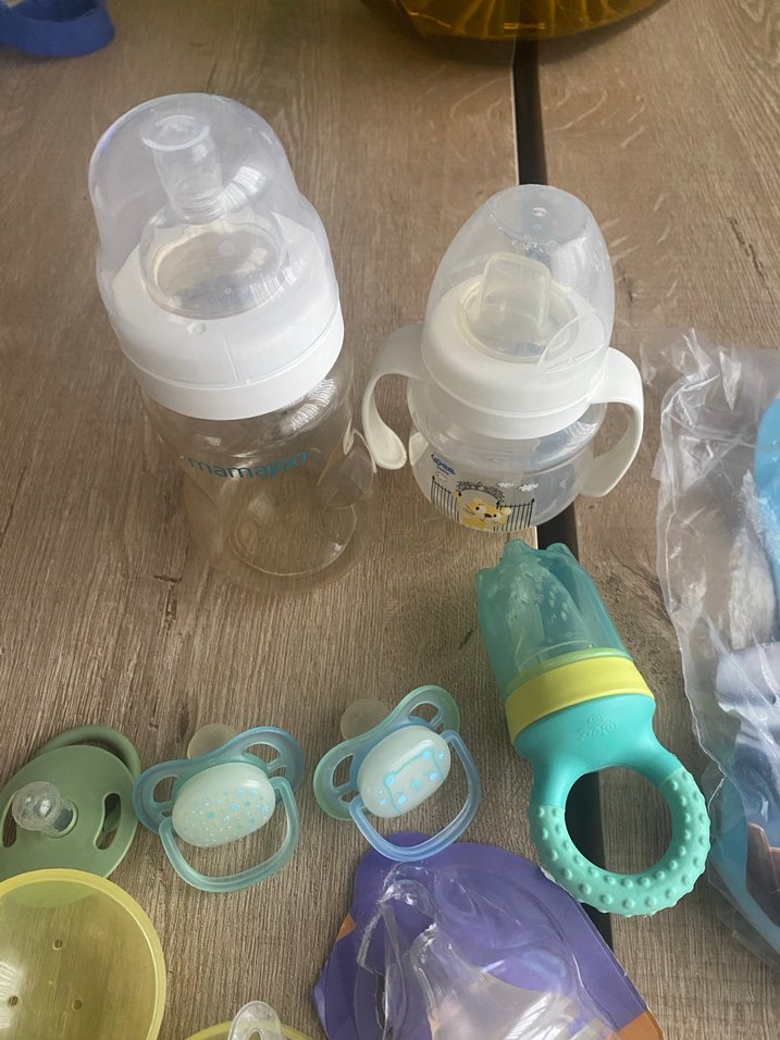 Mavi Pastel Bebek Biberon ve Aksesuar Seti - Görsel 3