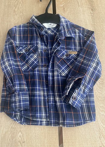 Erkek Çocuk Lacivert Oduncu Gömlek - Görsel 2