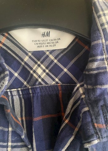 Erkek Çocuk Lacivert Oduncu Gömlek - Görsel 3