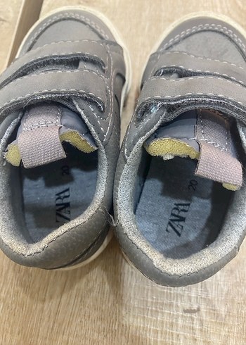 Gri Erkek Çocuk Spor Ayakkabı Cırt Cırtlı - Görsel 3