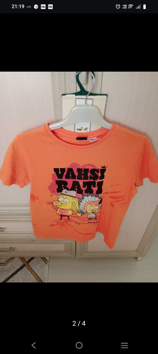 Turuncu Baskılı Erkek Çocuk Tişörtü - Görsel 3