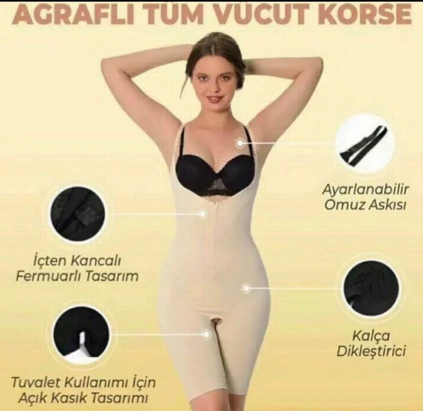 Bej Mini Sıkı Oturan Emzirme Korsesi - Görsel 5
