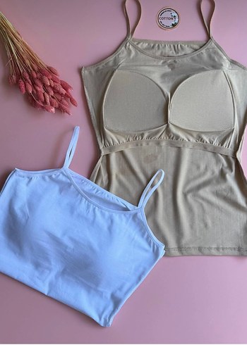 s Beden Bej İnce Askılı Mini Hemşirelik Atlet