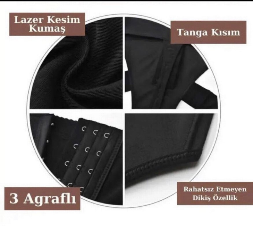 Siyah Midi Emzirme Korsesi - Görsel 3