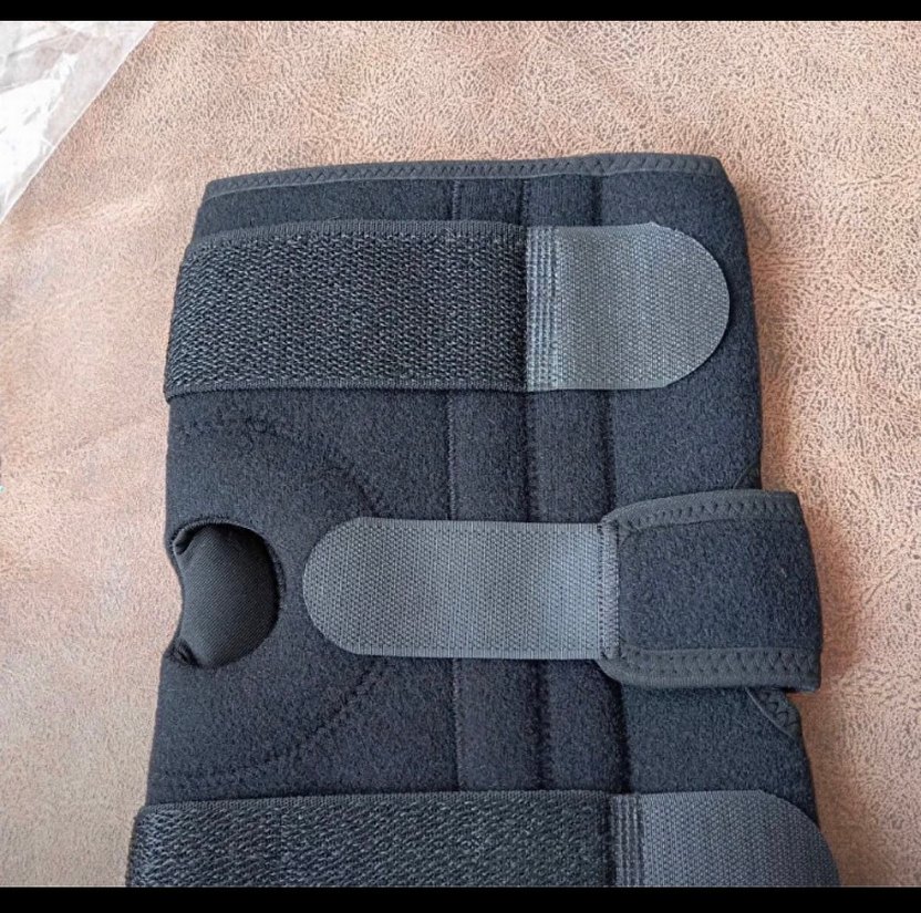 Siyah Biker Diz Koruyucu Velcro Bantlı - Görsel 5