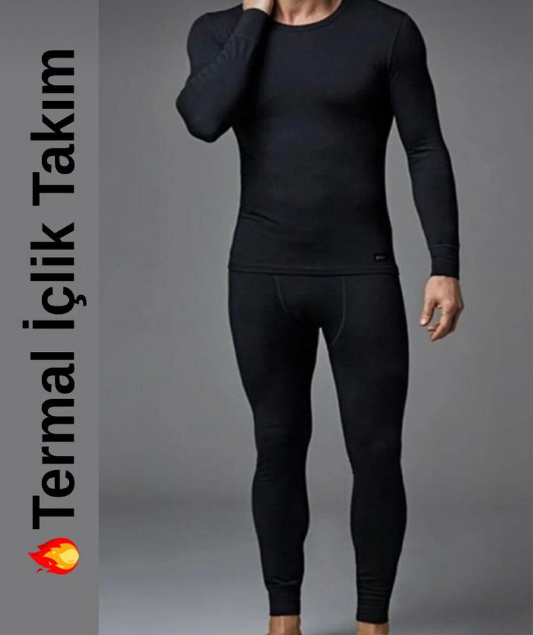 Erkek Siyah Uzun Kollu Rahat Pijama Takımı - Görsel 3