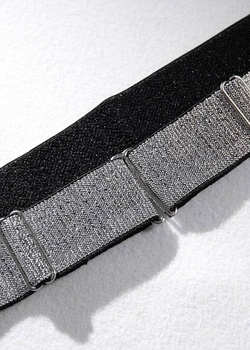 Siyah Deri Strappy Bustiyer - Görsel 4