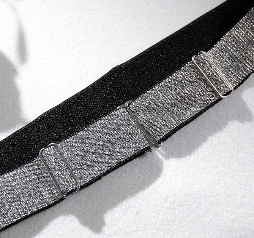 Siyah Deri Strappy Bustiyer - Görsel 4