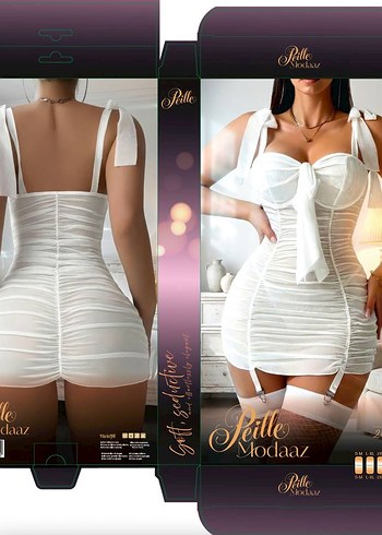 Kırmızı Straplez Mini Elbise - Görsel 3