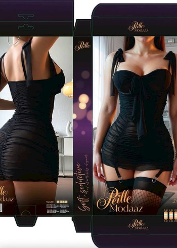 Kırmızı Straplez Mini Elbise - Görsel 4