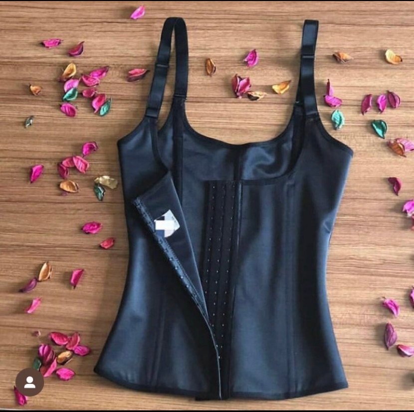 Askılı Latex Bel Korsesi Siyah Mini - Görsel 5