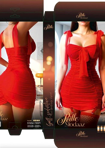 Beyaz Straplez Mini Elbise - Görsel 2