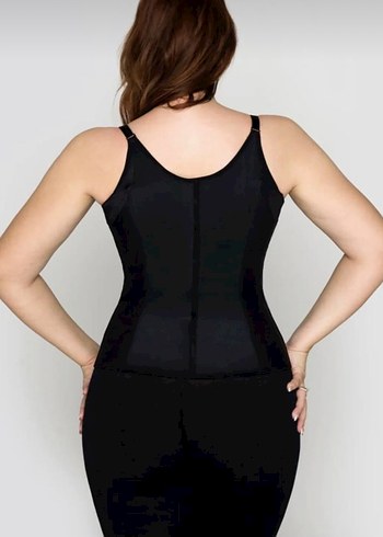 Askılı Siyah Latex Bel Korsesi Mini - Görsel 4