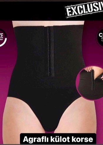 Siyah Korse, Kısa Boy, Sıkı Oturan - Görsel 5