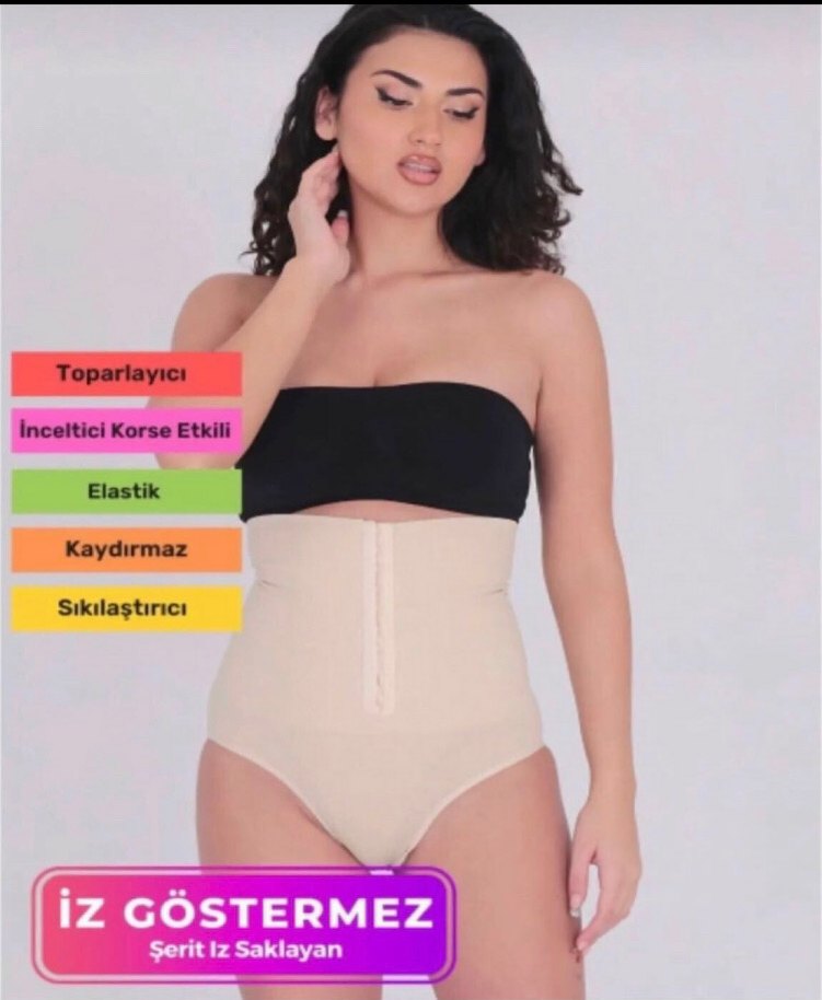 Siyah Korse, Kısa Boy, Sıkı Oturan - Görsel 2