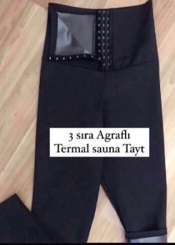 Diğer Yüksek Bel 3 Sıra Agraflı Termal Sauna Tayt