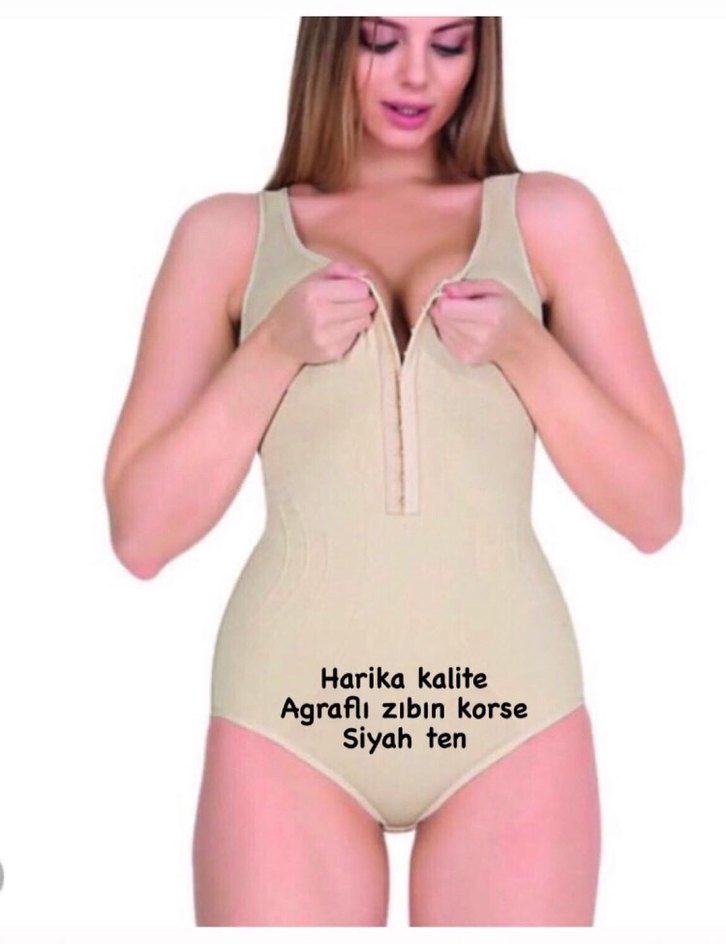 Bej Mini Korse, Sıkı Oturan - Görsel 4