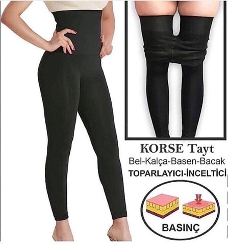 xl Beden siyah Renk Korse tayt