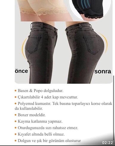 s Beden siyah Renk Popo basen dolgu