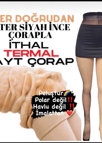 Diğer Siyah İnce Termal Corap