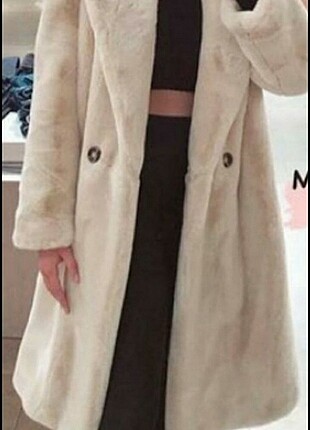 xs Beden ten rengi Renk Mango Kadın Peluş Kürk