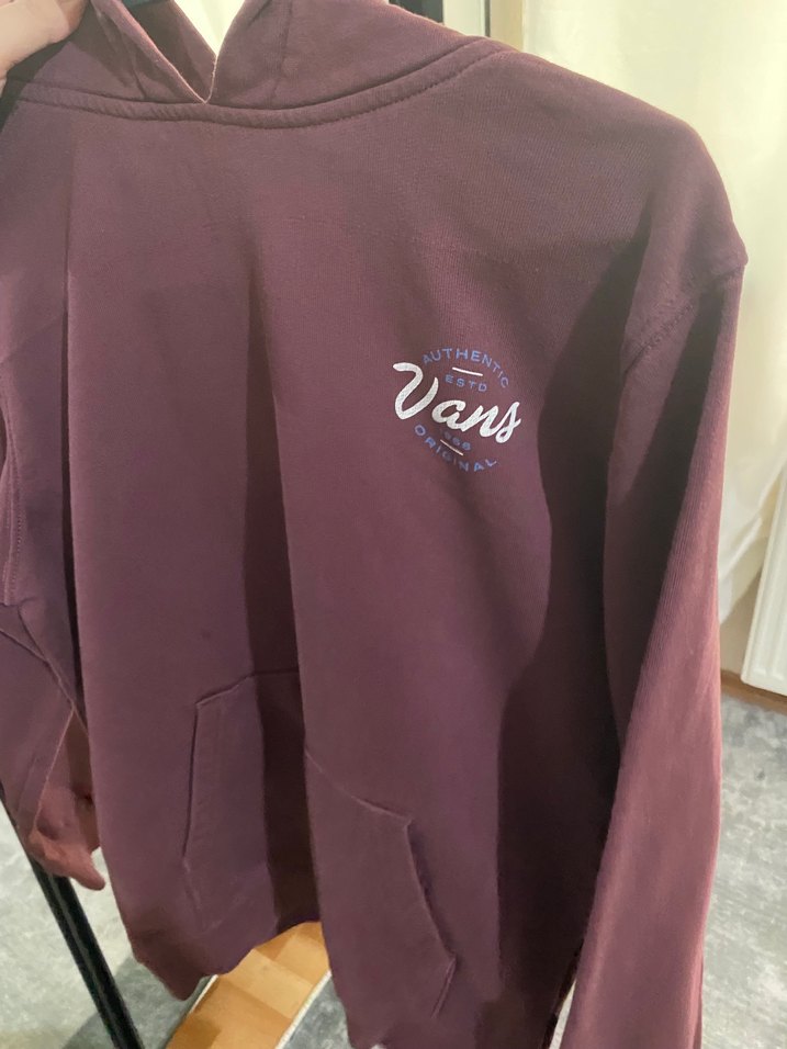 Vans Bordo Kadın V Yaka Fermuarlı Sweatshirt - Görsel 2