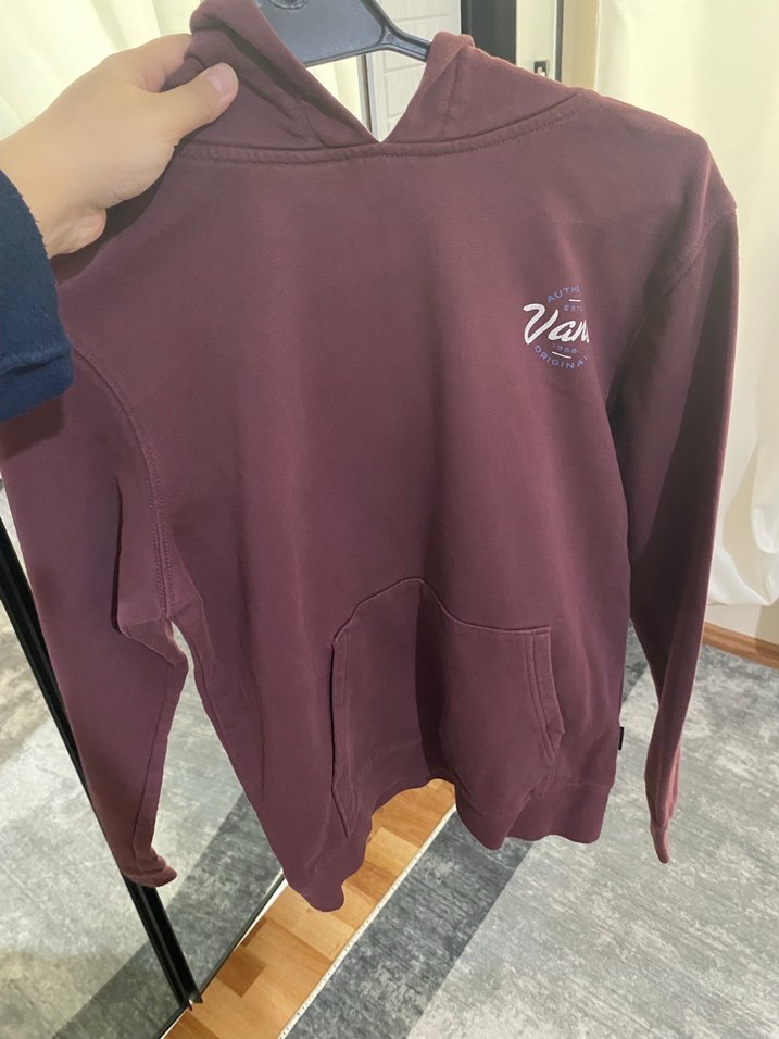 Vans Bordo Kadın V Yaka Fermuarlı Sweatshirt - Görsel 3