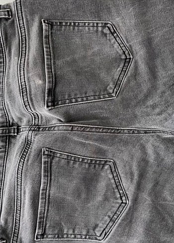 Gri Bol Kesim Kadın Jean Pantolon - Görsel 5