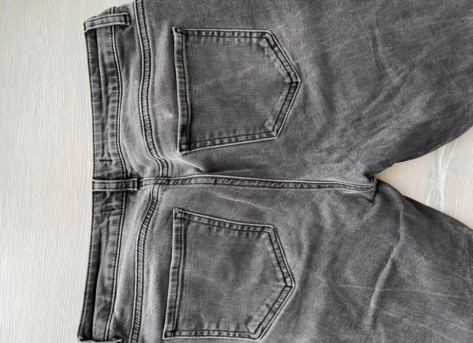 Gri Bol Kesim Kadın Jean Pantolon - Görsel 5