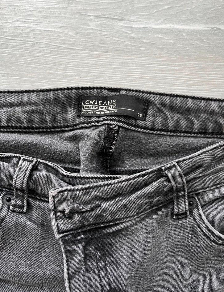 Gri Bol Kesim Kadın Jean Pantolon - Görsel 3