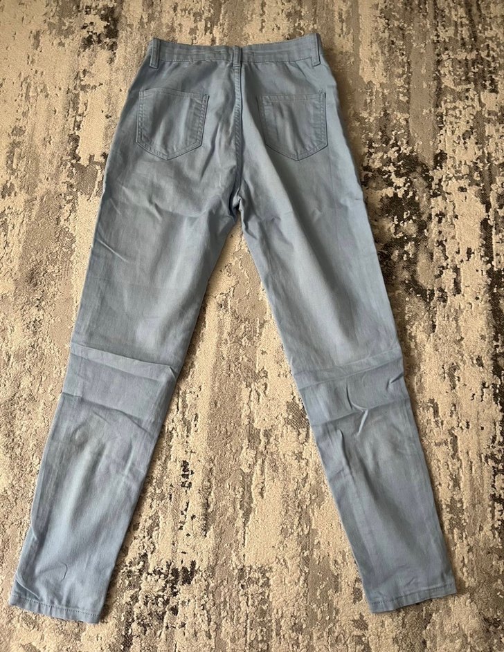 Buz mavi Düğmeli pantolon - Görsel 2