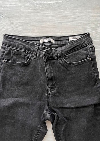 Kadın Siyah Normal Boy Denim Pantolon - Görsel 2