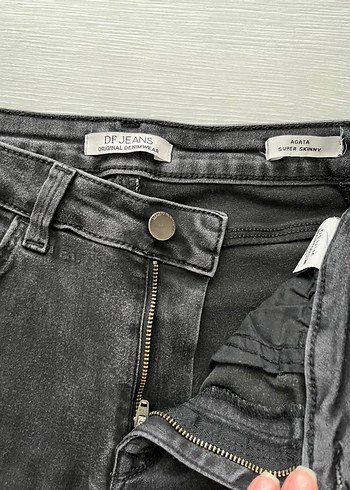 Kadın Siyah Normal Boy Denim Pantolon - Görsel 3