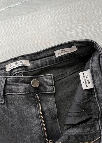 Kadın Siyah Normal Boy Denim Pantolon - Görsel 4