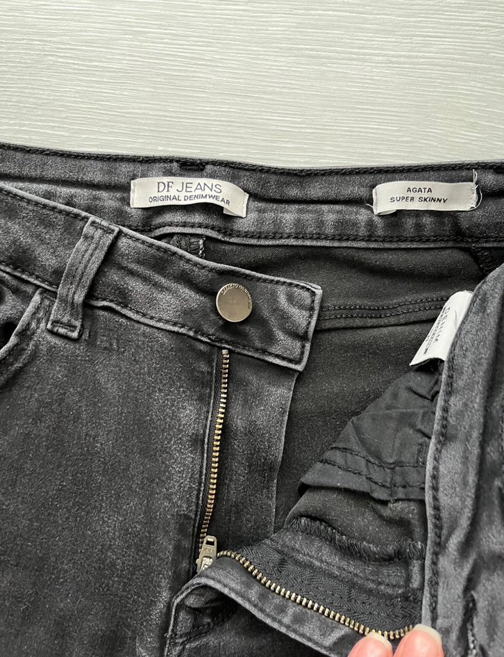 Kadın Siyah Normal Boy Denim Pantolon - Görsel 3