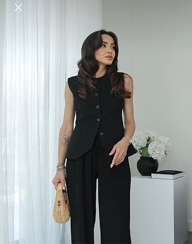 Zara Siyah şık yelek