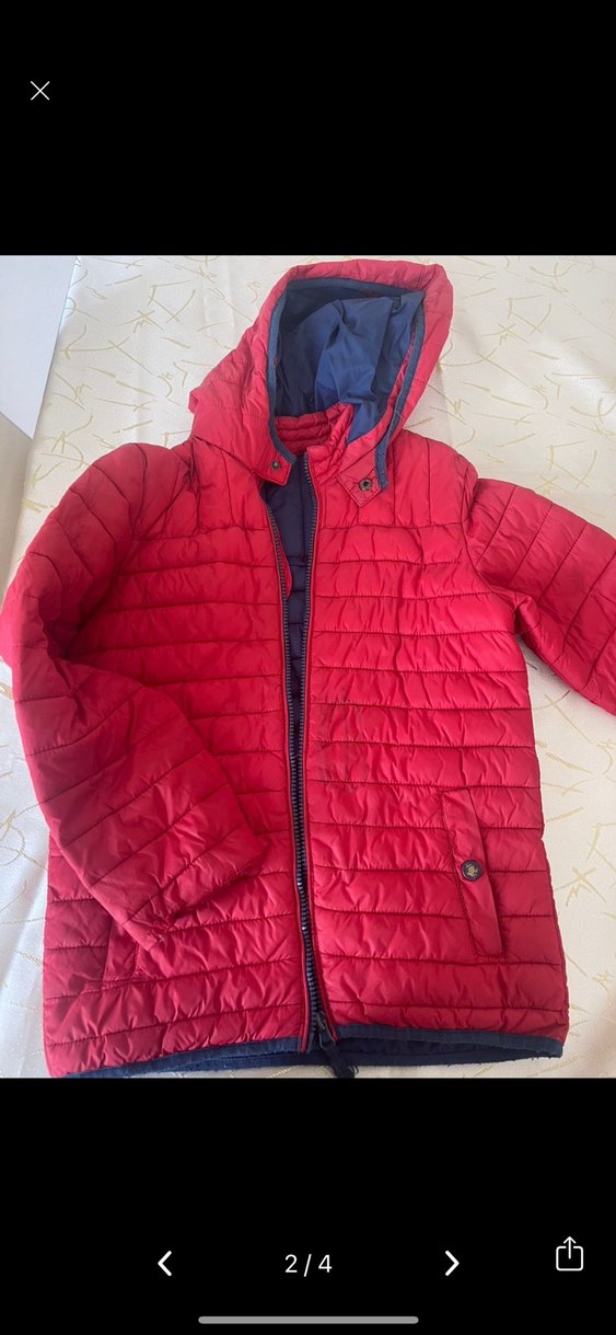 Erkek Çocuk Kırmızı Fermuarlı Mont - Görsel 2