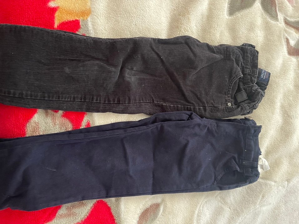 Siyah Erkek Çocuk Kemerli Dar Kesim Pantolon - Görsel 2