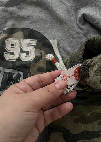 Gri Kamuflaj Desenli Bebek Erkek Takımı - Görsel 3