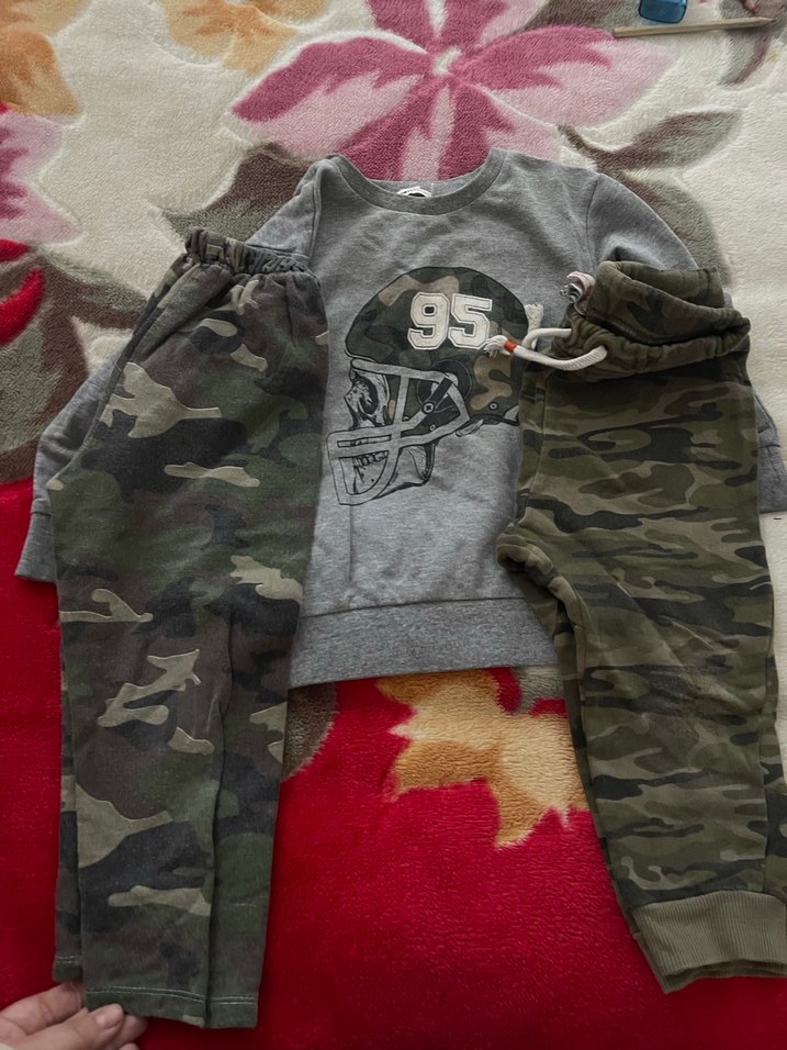 Gri Kamuflaj Desenli Bebek Erkek Takımı - Görsel 5