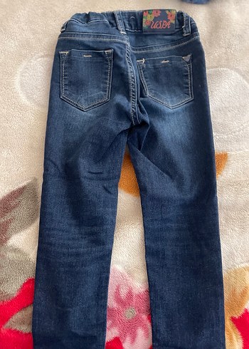 Erkek Çocuk Mavi Bağcıklı Denim Pantolon - Görsel 3