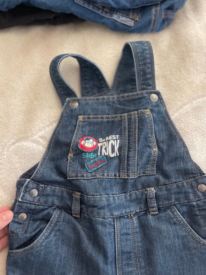 Mavi Kot Askılı Erkek Çocuk Tulum - Görsel 2