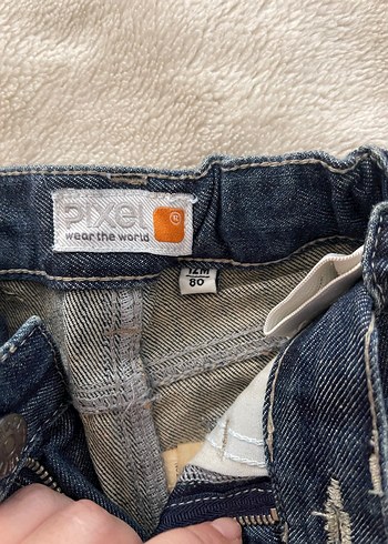 Erkek Çocuk Mavi Dügmeli Regular Fit Kot Pantolon - Görsel 6