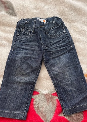 Erkek Çocuk Mavi Dügmeli Regular Fit Kot Pantolon - Görsel 5