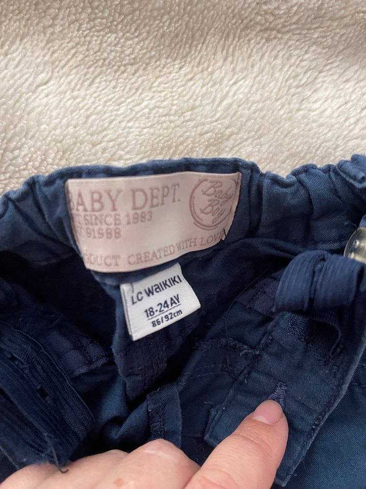 Erkek Çocuk Mavi Dügmeli Regular Fit Kot Pantolon - Görsel 2