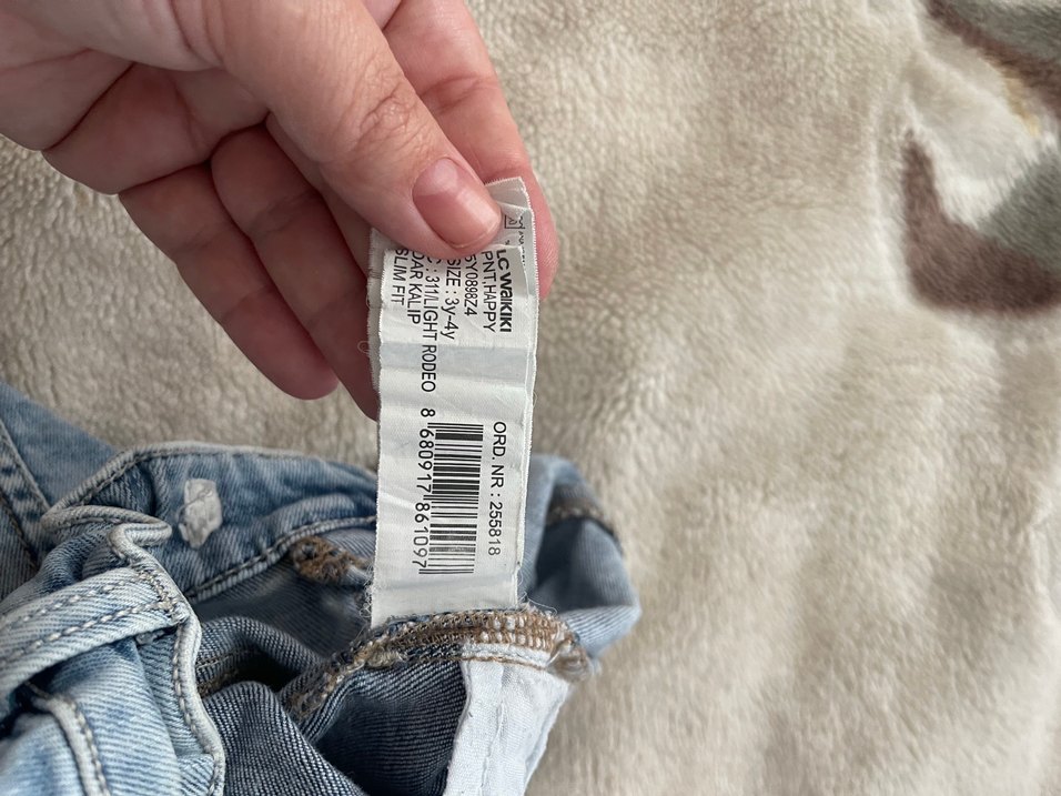 Gri Erkek Çocuk Dar Kesim Kot Pantolon - Görsel 3