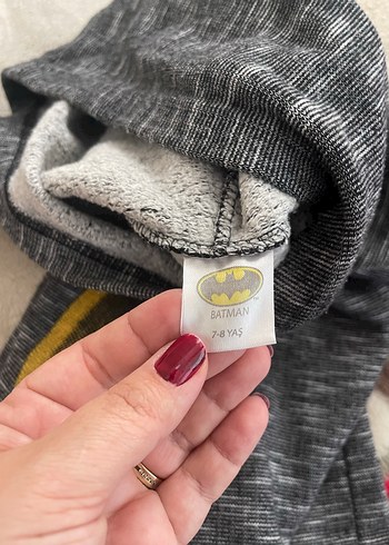 Gri Batman Kapüşonlu Erkek Eşofman Takımı - Görsel 4