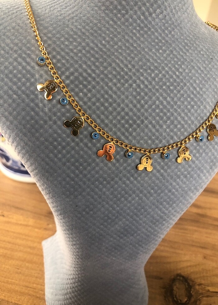 Mickey mouse çelik kolye - Görsel 2