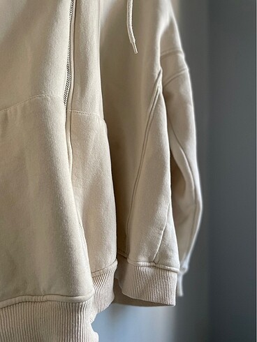 l Beden ten rengi Renk Addax Krem Rengi Kapüşonlu Hoodie Çok Uyguna